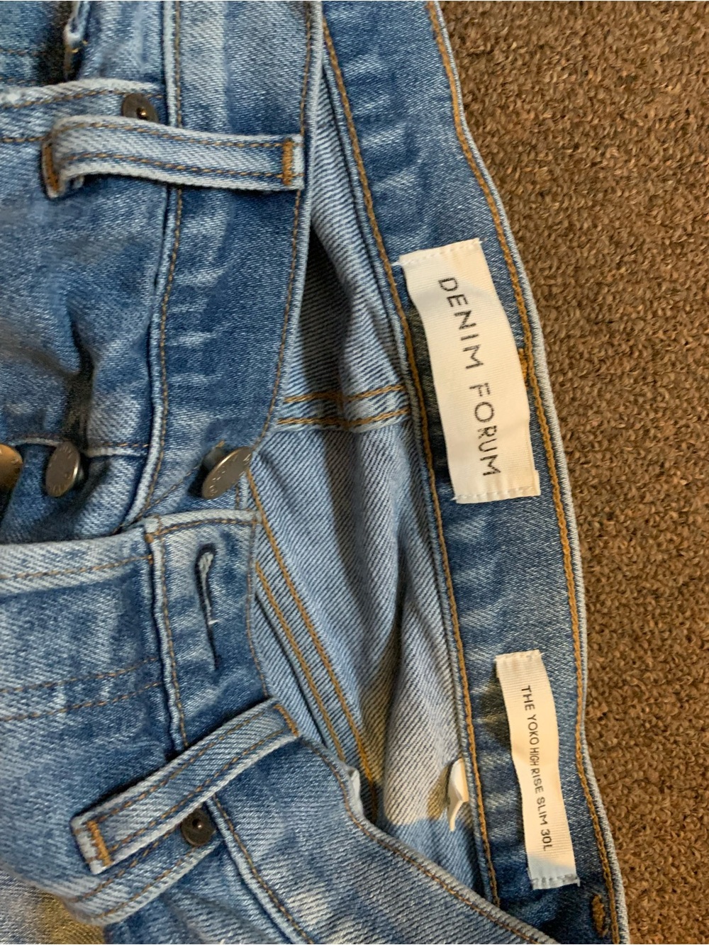 Denim Forum Men's Medium Blue Slim Jeans
